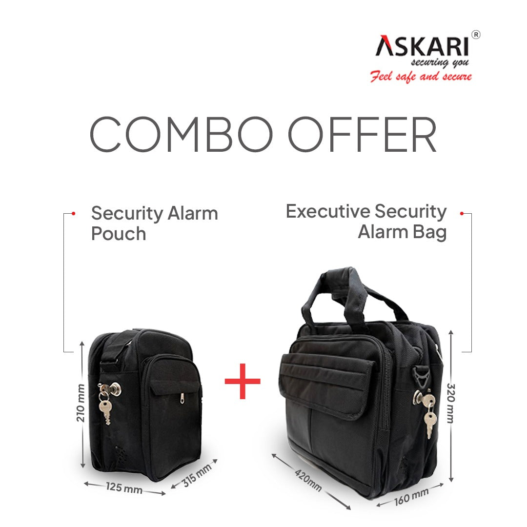 Double Secured Offer (Executive Security Alarm Bag + Security Alarm Pouch)